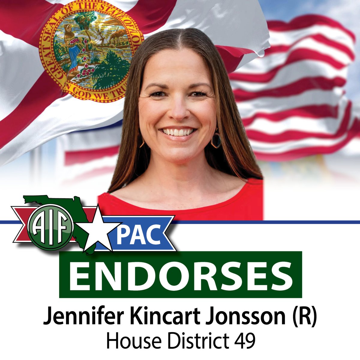 AIF proudly endorses <a href="/JennKJonsson/">Jennifer Kincart Jonsson</a> in House District 49.