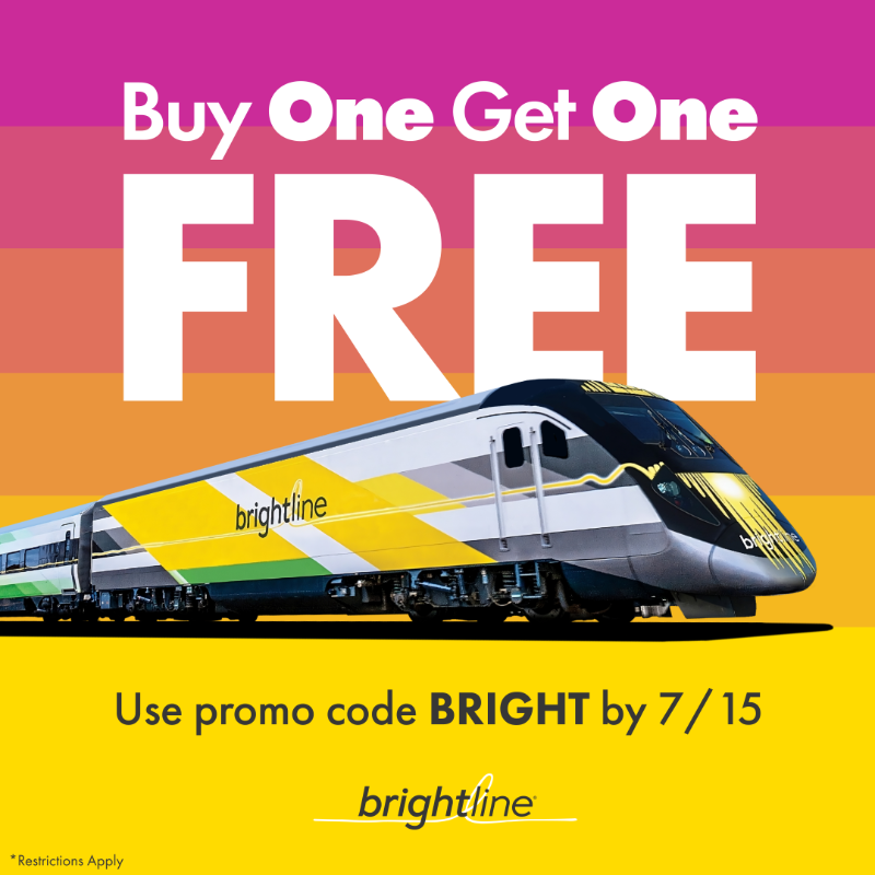 GoBrightline's tweet photo. Save money on your summer vacation! ☀️🎢