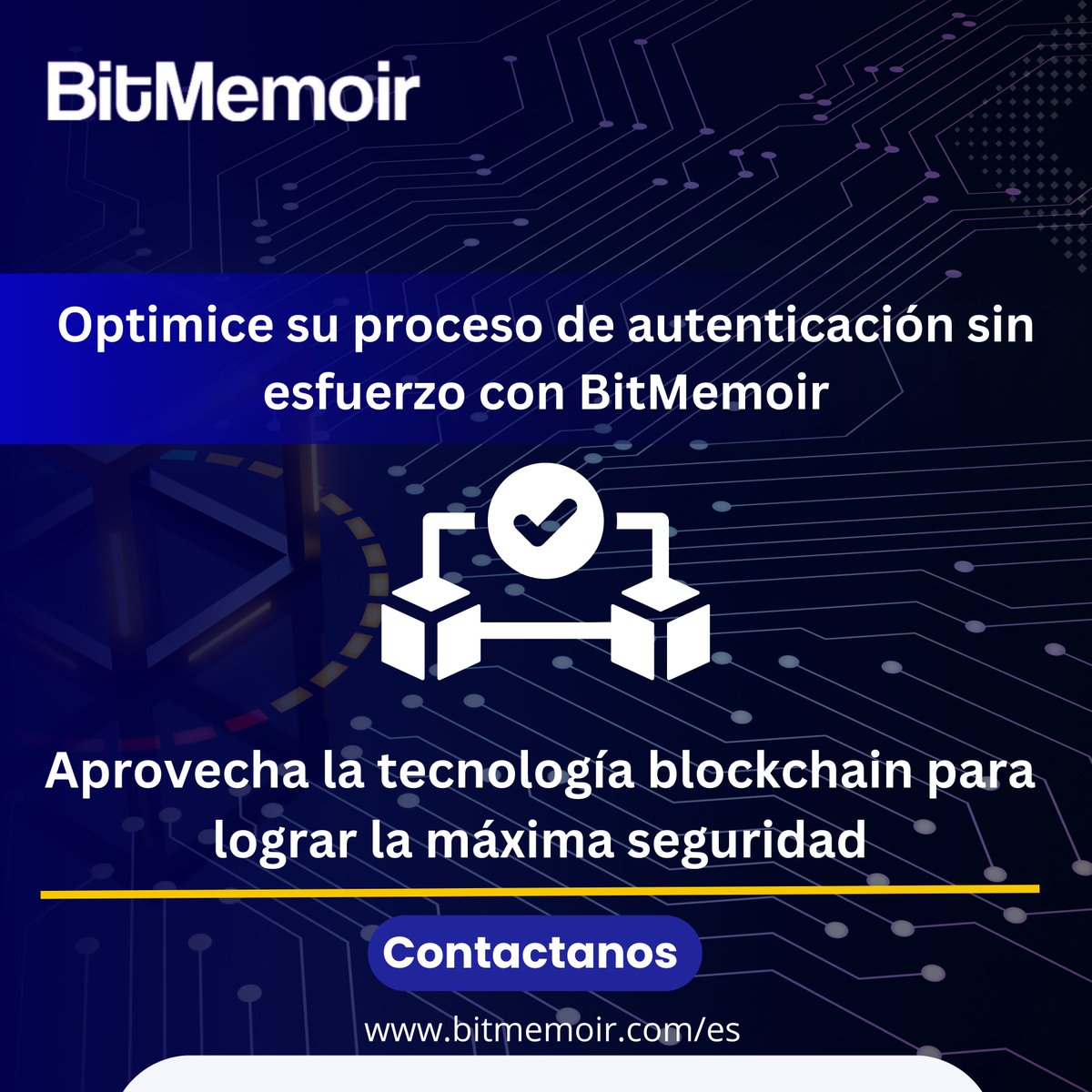 Bitmemoir_latam's tweet photo. Agiliza sin esfuerzo tu proceso de BitMemoir, desbloqueando la tecnología blockchain para una seguridad inigualable

#BitMemoir #SeguridadBlockchain  #InnovaciónTecnológica #Blockchain #GestiónDeActivosDigitales #TransformaciónDigital #InnovaciónTecnológica #TransformaciónDigital https://t.co/gPz982YSth