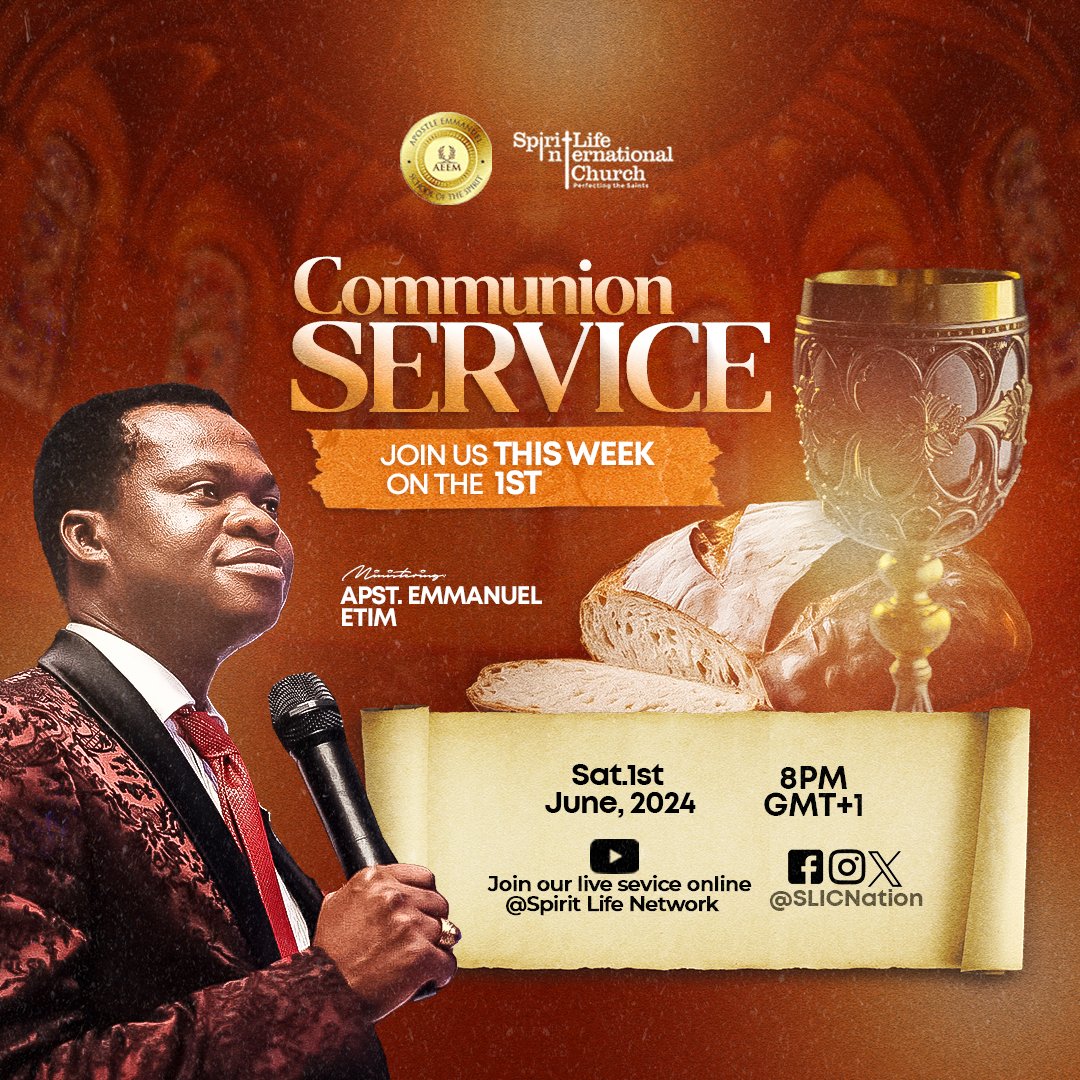 aeemslic's tweet photo. Guess what, its yet another time of coinonia 

Join us LIVE for our communion service with the man of God @EIHEtim

Time: 8pm GMT 

See you there https://t.co/yt5nGf5SUJ