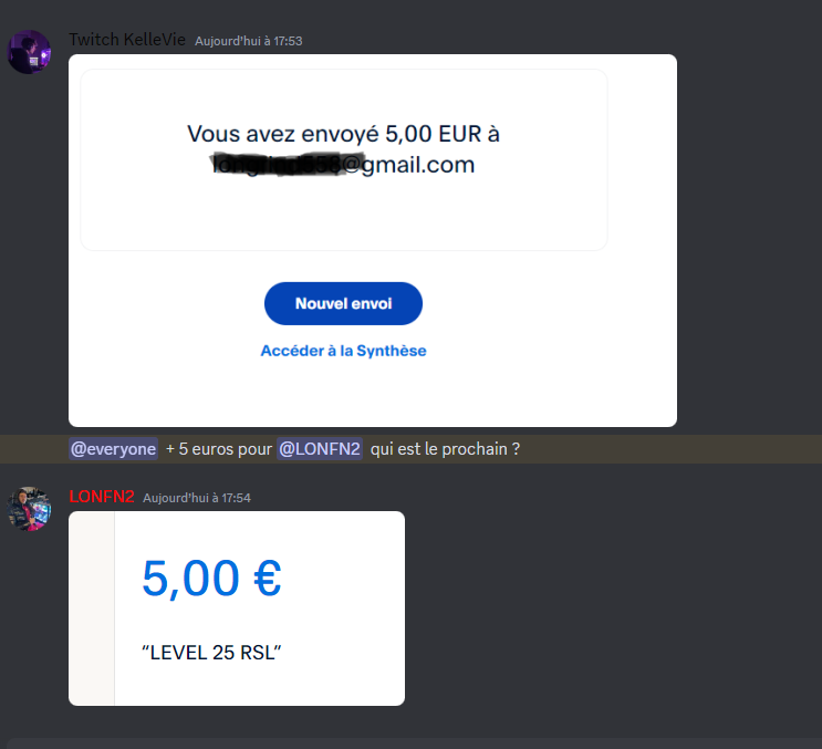 +5 euros pour <a href="/LONFN2/">LONFN2</a>  qui est le prochain ?