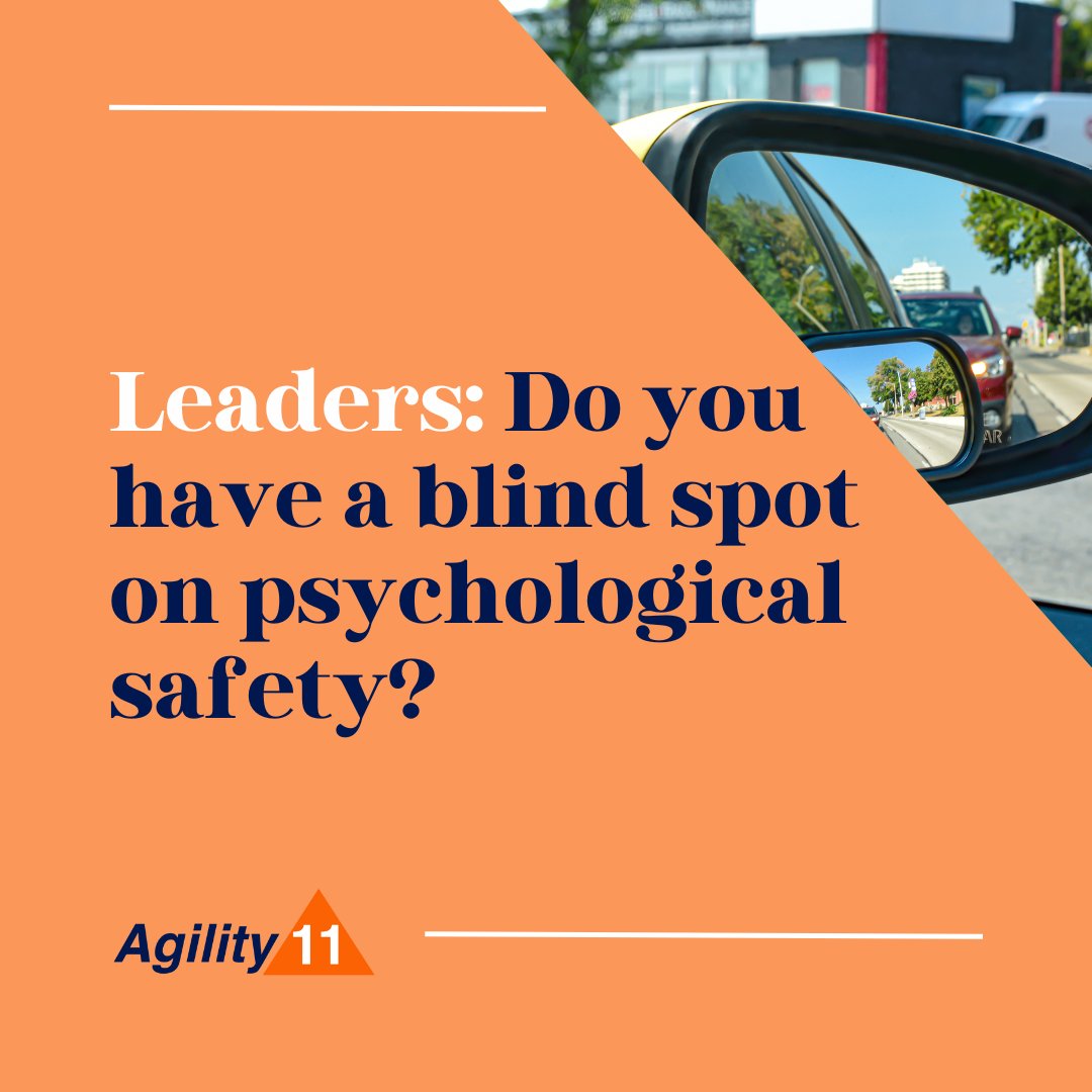 Leaders: Do you have a blind spot when it comes to cultivating psychological safety? 

Read more about building and assessing psychological safety. agility11.com/blog/2023/6/20… 

#leadership #psychologicalsafety #agileleadershipjourney #teamperformance