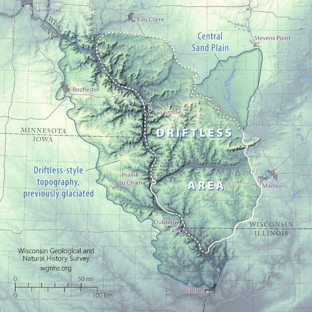 Wisconsin Geological & Natural History Survey (@wgnhs) on Twitter photo About a year ago, we released a publication showing the famous Driftless Area of Wisconsin! This publication was written by #WGNHS geologist Eric Carson with authors from Iowa Geological Society, <a href="/ILGeoSurvey/">Illinois State Geological Survey</a>, and <a href="/mn_geo_survey/">Minnesota Geological Survey</a>.
#ICYMI, learn more here!
doi.org/10.54915/qapq2… About a year ago, we released a publication showing the famous Driftless Area of Wisconsin! This publication was written by #WGNHS geologist Eric Carson with authors from Iowa Geological Society, <a href="/ILGeoSurvey/">Illinois State Geological Survey</a>, and <a href="/mn_geo_survey/">Minnesota Geological Survey</a>.
#ICYMI, learn more here!
doi.org/10.54915/qapq2…