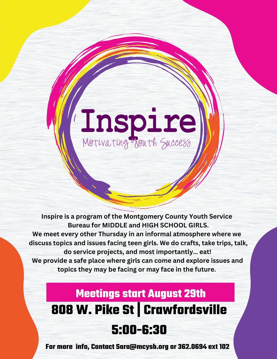 ‼️GIRLS - Check out this Youth Service Bureau program if you’re looking for something new to try! Learn new skills, have fun, and make new friends! 🧡💙