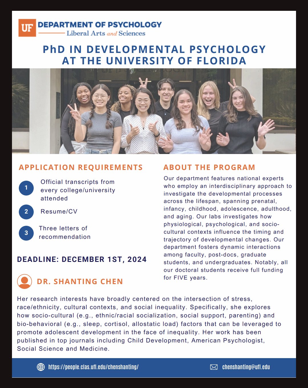 Shanting Chen, PhD on X: &ldquo;I am actively recruiting for PhD 