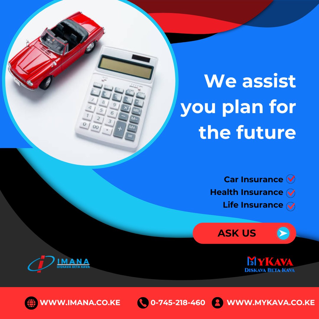 imana_insurance's tweet image. Looking for Top-Rated Insurance Services in Kenya? We've Got You Covered! #Imana #MyKava Imana and MyKava are your one-stop shops for comprehensive insurance solutions in Kenya! #InsuranceKE #FinancialSecurity #ProtectYourAssets imana.co.ke or mykava.co.ke