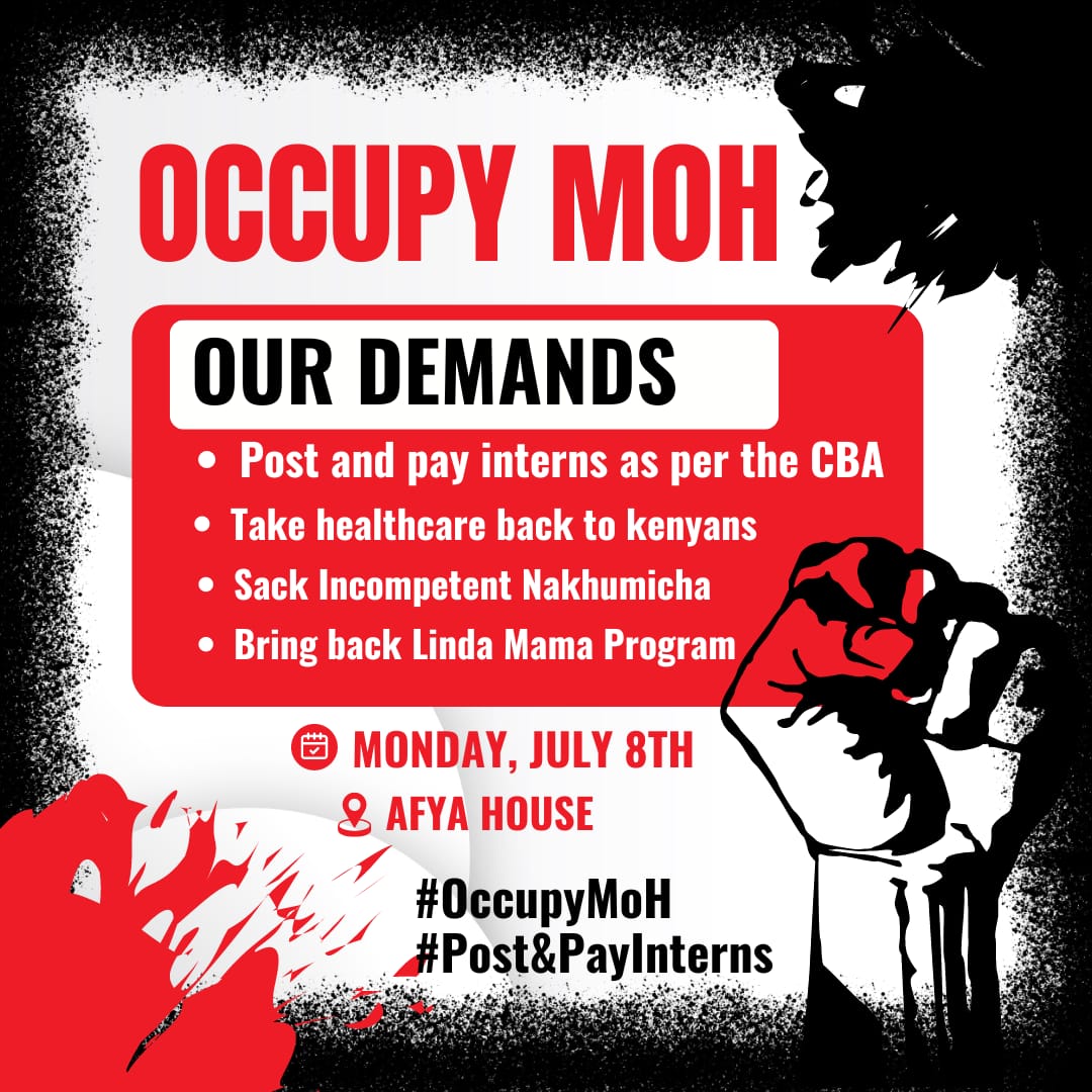 bogonkko's tweet image. Sisi kama interns tumeamua lazima tushuke na Susan Nakhumicha.  Let's occupy every ministry. #OccupyMoH 
#PostmedicalInterns