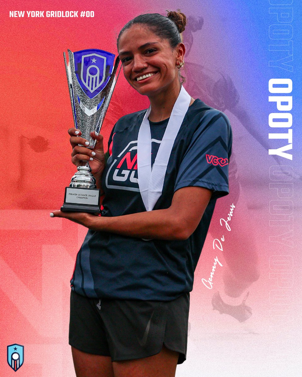 🌟OFFENSIVE PLAYER OF THE YEAR🌟
It’s no question that the offensive talents of Genny De Jesus have been a constant in the PUL since her debut. <a href="/ny_gridlock/">New York Gridlock Ultimate</a> finished the regular season with a league high of 124 points for, with 26 at the hands of De Jesus. (1/2)
