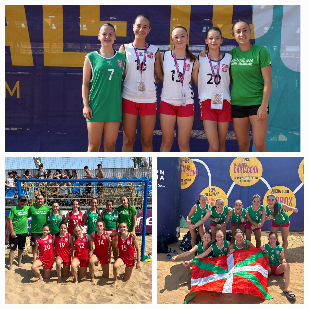 atlbasauri's tweet image. #cesabmplaya2024 
Nuestras chicas Izraro Navas , Amaia Camarero, Irene Montes , Naia Penacho y Maider Marcos , ya están en La Manga del Mar Menor, Euskal Eskubaloi Federazioa - Federación Vasca De Balonmano .
Suerte y a disfrutar de la experiencia!!
❤️🤍💚
#hondartzaeskubaloia