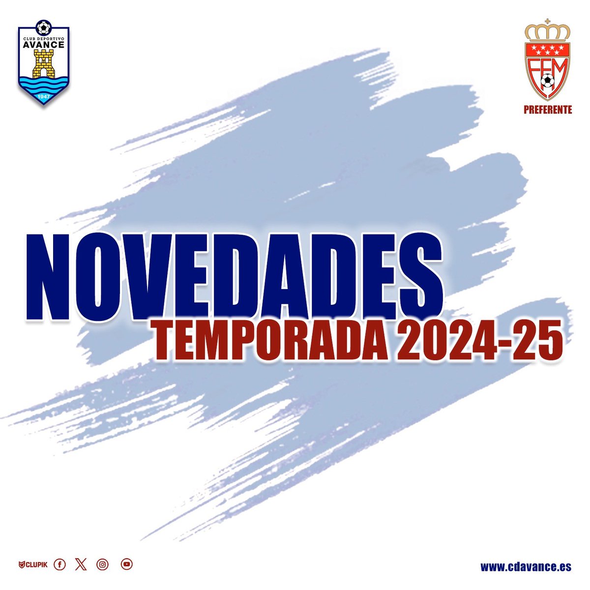 *SÉNIOR MASCULINO 2024/2025*
1 de julio , primer día de la nueva Temporada 24/25 que llega cargada de noticias en todas las areas de nuestro Equipo senior masculino.
Proximamente, todas las novedades, atentos a las noticias.
#somosdelavance