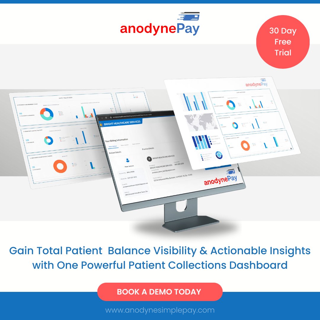 PlutusHealthRCM's tweet image. Easily keep track of all your medical bills with AnodynePay! Our platform provides a 𝐜𝐞𝐧𝐭𝐫𝐚𝐥 𝐥𝐨𝐜𝐚𝐭𝐢𝐨𝐧 𝐟𝐨𝐫 𝐯𝐢𝐞𝐰𝐢𝐧𝐠, 𝐦𝐚𝐧𝐚𝐠𝐢𝐧𝐠, 𝐚𝐧𝐝 𝐩𝐚𝐲𝐢𝐧𝐠 𝐲𝐨𝐮𝐫 𝐛𝐢𝐥𝐥𝐬- hubs.li/Q02DVCkx0

#patientcollections #healthcarebilling #medicalpayments
