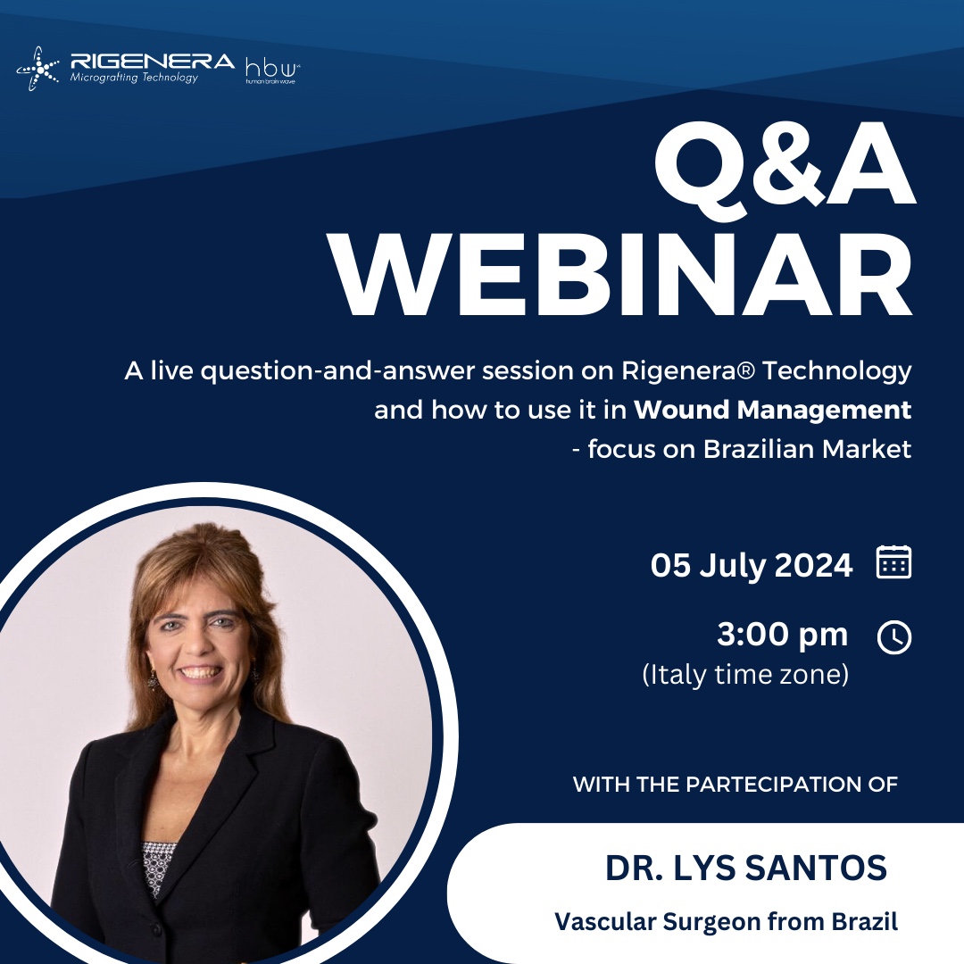 RigeneraHBW's tweet photo. Join Dr. Lys Santos for an online webinar on Rigenera® Technology in wound care. Discover cutting-edge treatments and success stories reshaping patient care.

📅 July 5, 2024 
⏰ 03:00 pm (Italy time zone)

🔗 Link: https://t.co/MPdNkB75t7

#Healthcare #MedicalInnovation https://t.co/G7HKitTnBT