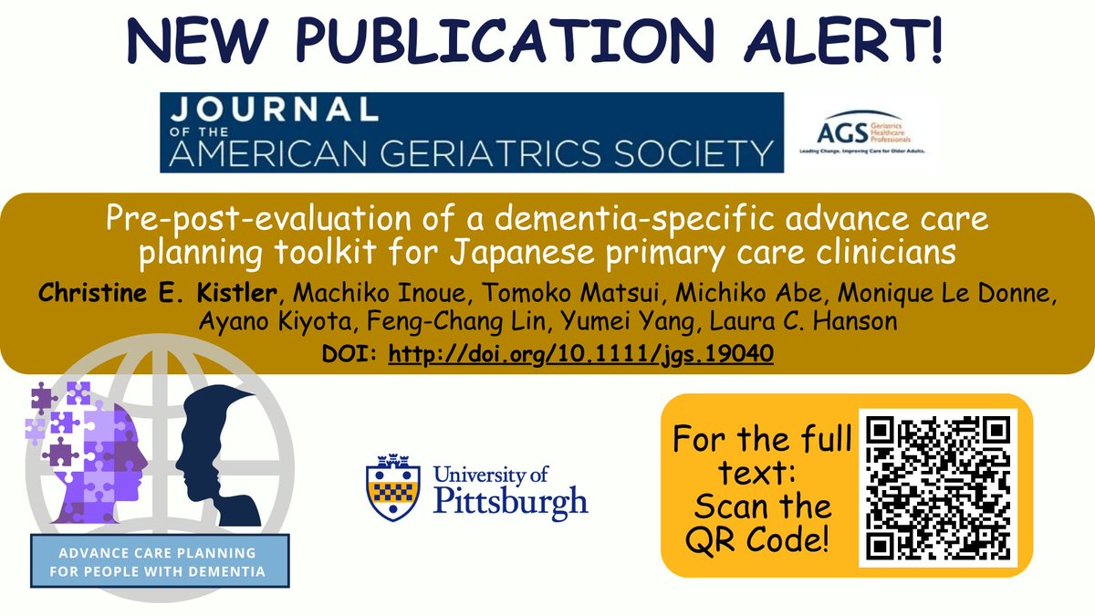 Publication Alert: Advance Care Planning Toolkit for Japanese Primary Care Physicians by Dr. Chrissy Kistler and Team