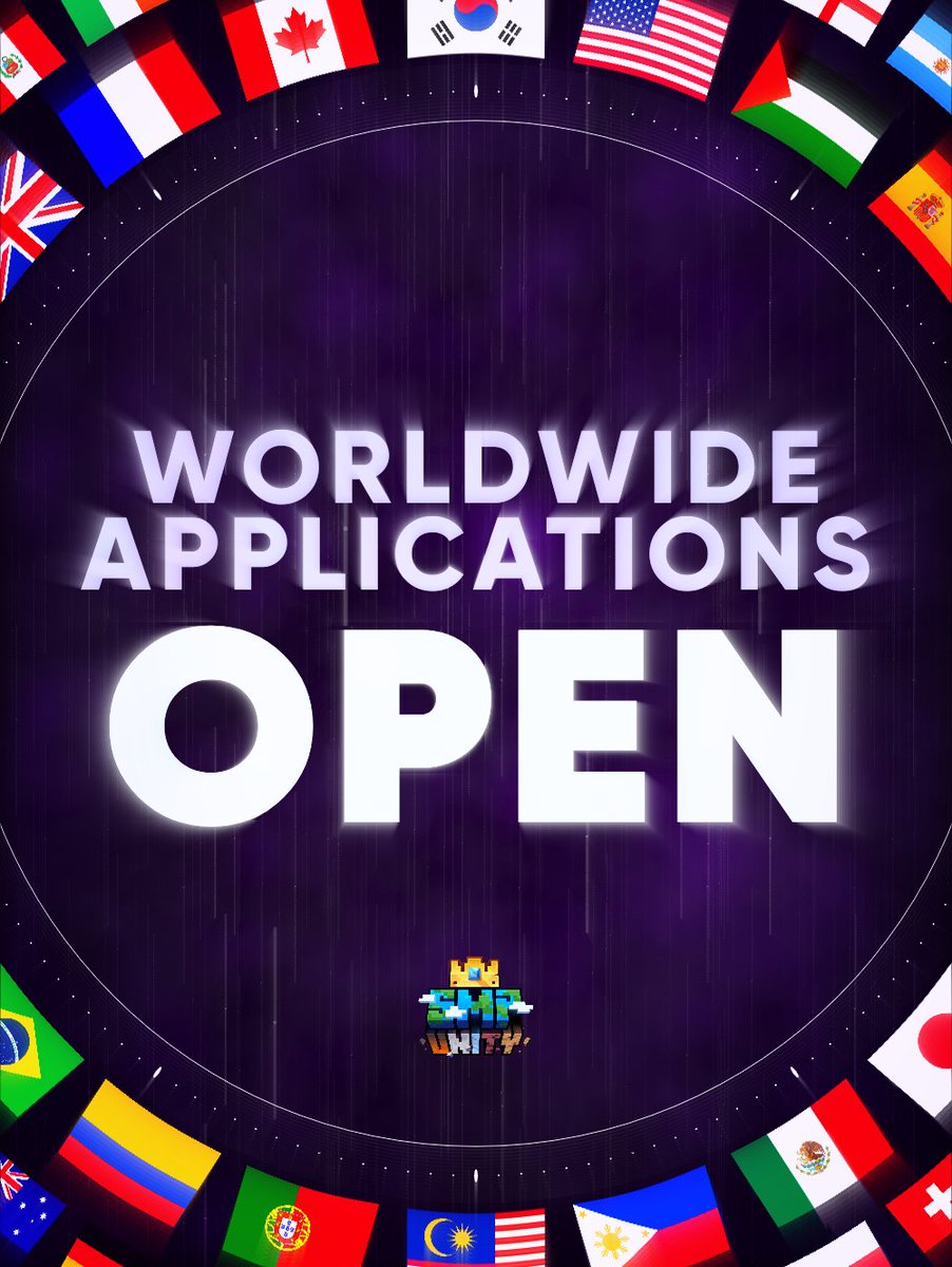 WELCOME, WORLD, TO SMP UNITY.

We are looking for creators from all over the globe to join SMP Unity.

If you're interested, reply with something new you'd bring to the server! 🌐
