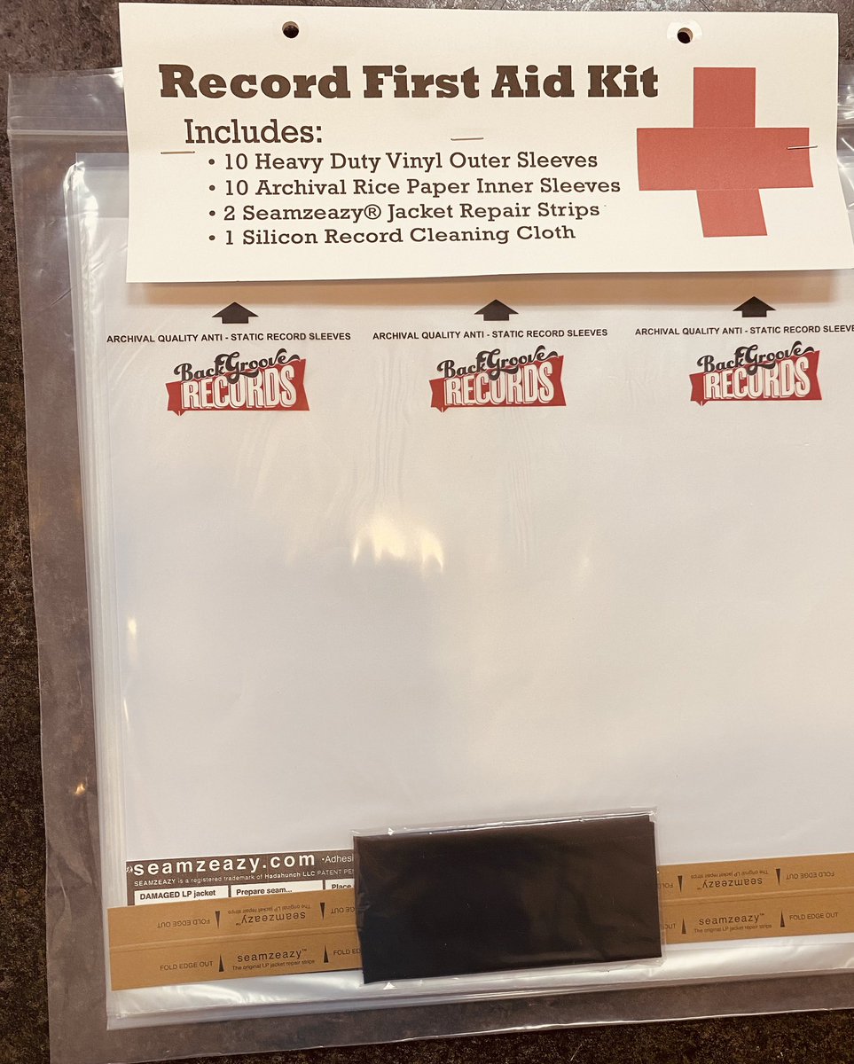 The totally amazing BackGroove Record First Aid Kits are now on sale. For those special records that need a little TLC.