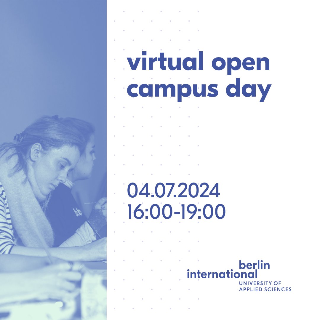 whitecliffe_BER's tweet photo. July at Berlin International is packed with opportunities for you to explore our campus and programs! 💫
Get an in-depth look at what makes Bi unique with our ‘Virtual Open Campus Day’.
#BerlinInternational #BIWebinars #OpenCampusDay #ShapeYourFuture https://t.co/MHX0h9bKLZ
