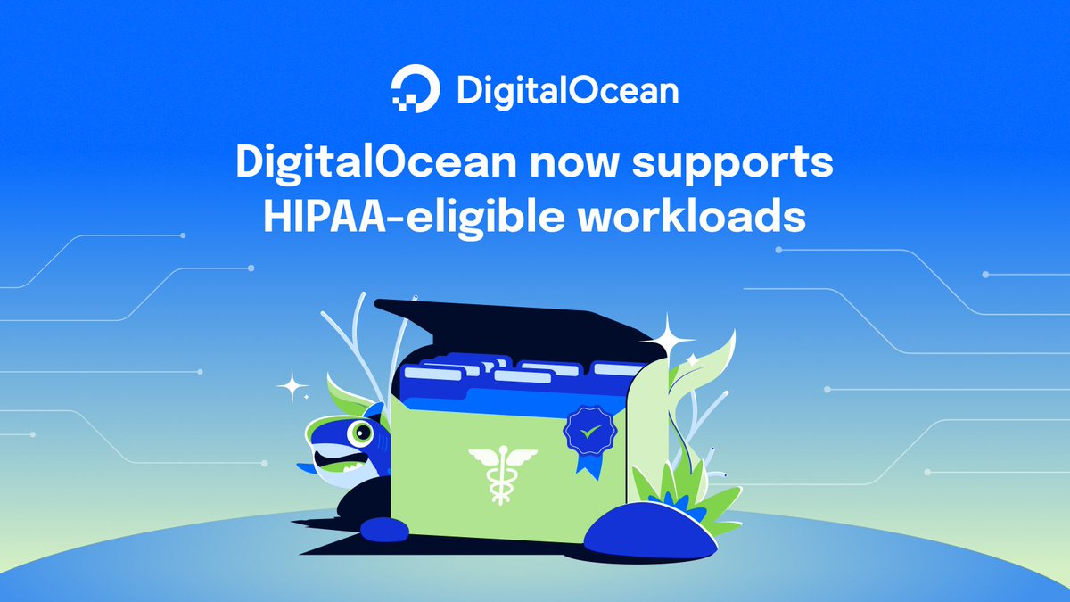 📢 DigitalOcean products can now be used to host electronic Protected Health Information!

We conducted a rigorous review of our systems &amp; services in accordance with the requirements of #HIPAA to enable customers to host ePHI on DigitalOcean.

Learn more: do.co/3VL1252