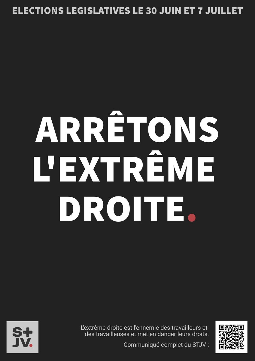 stjv_fr's tweet image. #ElectionsLegislatives2024🔴 Nous subissons des pressions du patronat dans plusieurs grands studios de jeu vidéo français suite à ces affichages. ⤵⤵