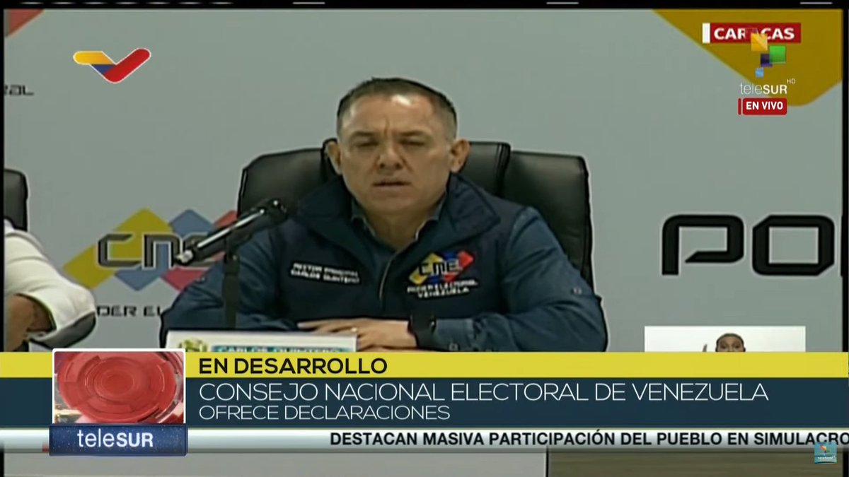 #ENVIVO | El vicepresidente del #CNE de #Venezuela, Carlos Quintero: "Los protocolos quedaron certificados para el #28Jul"