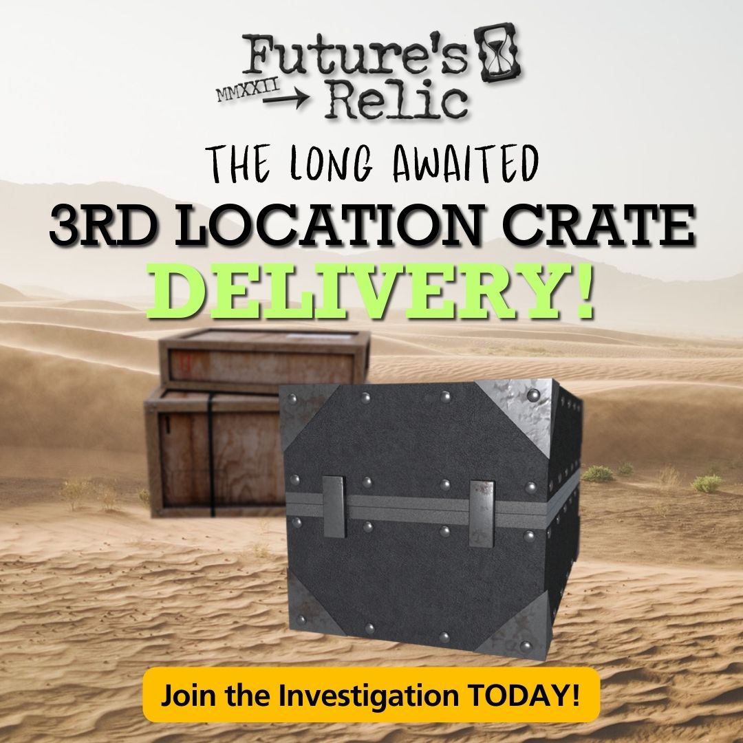 🎉 It's our 3rd Year Birthday! 🎉

We're thrilled to announce the arrival of the 3rd location crates! 📦✨ Celebrate with us and explore the new adventures that await.

Visit us at futuresrelic.com to learn more and join the excitement!

Thank you for being part of our