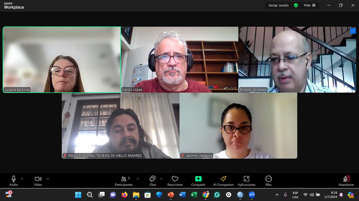 The directive of <a href="/RLimnologia/">Red Latinoamericana y Caribeña de Limnología LACAN</a> met to evaluate the activities of <a href="/SILcongress/">SILcongress</a>  and plan events for the remainder of 2024. <a href="/SIL_limnology/">SIL Limnology</a> <a href="/aslo_org/">ASLO</a> <a href="/SFSLatinChapter/">SFS_Latin@s</a> <a href="/RedELimnologia/">Red Ecuatoriana de Limnología</a> <a href="/NeolimnosRCL/">Red Colombiana de Limnología- NEOLIMNOS 🇨🇴</a> 
<a href="/AB_limno/">Popularizacao AB limno</a> <a href="/Lucianagbarbos1/">Lucianagbarbosa</a> <a href="/Walteros_Jey/">Jeymmy Walteros 🇨🇴</a> 
<a href="/ernestojgr/">Ernesto González</a> <a href="/luzmasoto/">Dra Luz Soto</a>