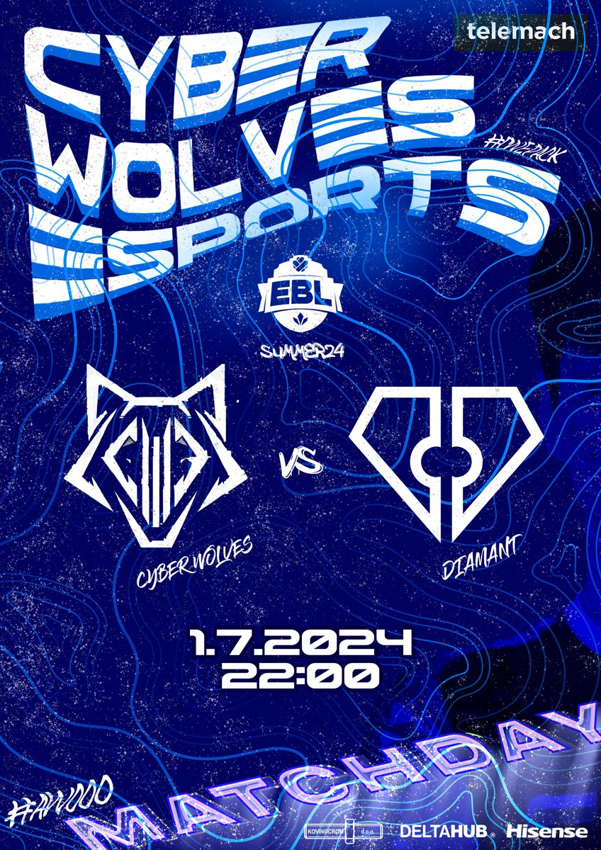 Cyber Wolves - Esports (@cyberwolves_si) on Twitter photo And so we meet again <a href="/EsportsDiamant/">Diamant Esports</a>.
Today at 22:00 on @fortunaesports #ebl stream!
#cwe #cwepack #awooo And so we meet again <a href="/EsportsDiamant/">Diamant Esports</a>.
Today at 22:00 on @fortunaesports #ebl stream!
#cwe #cwepack #awooo
