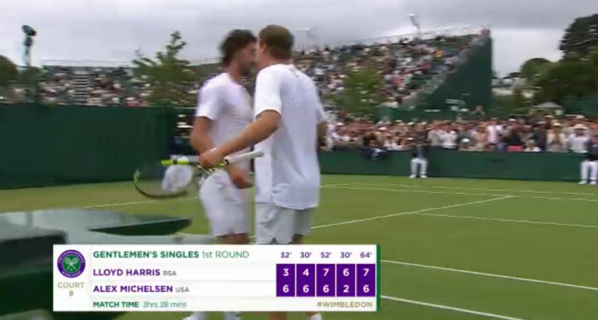 I JUST CANNOT BELIEVE on the match point I just watched from Lloyd Harris.

UNBELIEVABLE SCENES to win 11-9 in the 5th set tiebreak!