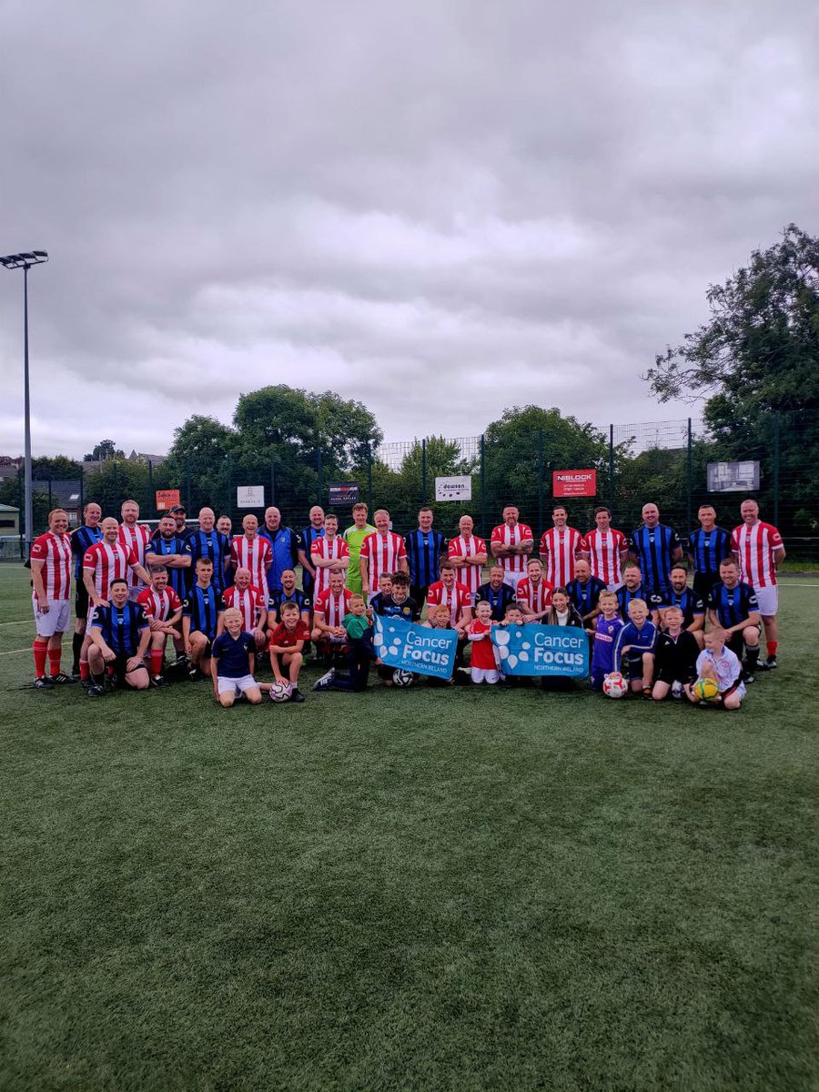 <a href="/BannLegends/">Banbridge Legends</a>  &amp; Banbridge YCOB Football Club Legends would like to give a massive THANK YOU to everyone who contributed both on and off the pitch yesterday. Currently sitting at £700 raised for Cancer Focus Northern Ireland.
Those interested in the score <a href="/BannLegends/">Banbridge Legends</a>  won 3-2