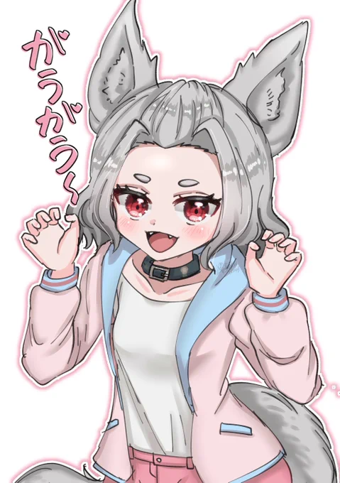 デビュー配信お疲れ様でした!改めてデビューおめでとうございます (IRIAM Vliver/はね:狼 子狗/落書き)#こいぬと散歩 