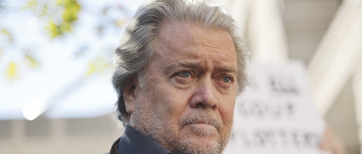 jjauthor's tweet photo. Former Trump Advisor Steve Bannon Taken Into Custody At Federal Prison: Now in custody https://t.co/nl6ilTk82O #NewsletterPoliticsandElections #contemptofCongress https://t.co/uOKM5qofxv