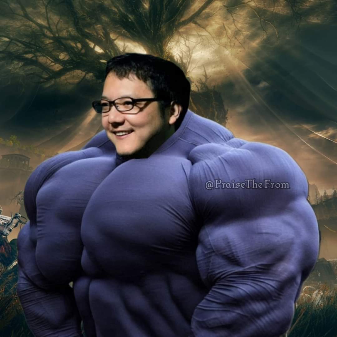 PraiseTheFrom's tweet image. Seja o Miyazaki:
&amp;gt;Criou o melhor gênero de jogos
&amp;gt;Fez uma trilogia perfeita (supervisionou Goty Souls 2)
&amp;gt;Não cansou e criou o Horror Fantasy 2 em 2015
&amp;gt;Não bastou, criou a jogabilidade 2 em Sekiro e venceu Goty 
&amp;gt;ainda não bastava, a fome só aumentava 
&amp;gt;cozinhou o máximo e fez o…