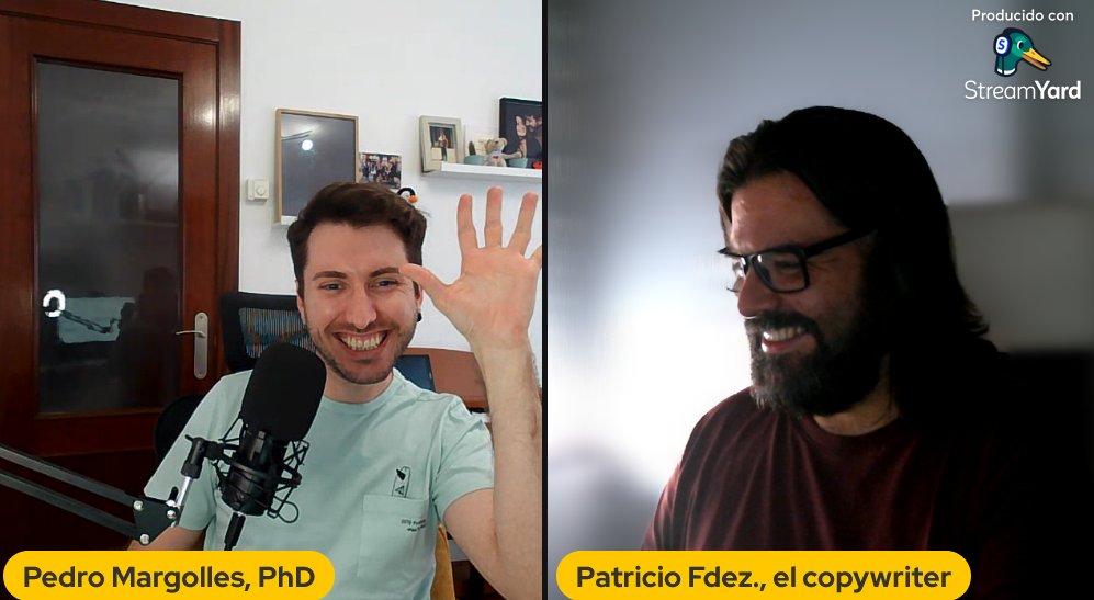 ¿Cómo celebrar que la Vitamina Jota de <a href="/MaxiPortes/">Maxi - hago jamón</a> se viene pa casa? Grabando otro episodio de Scientific Copywriting.