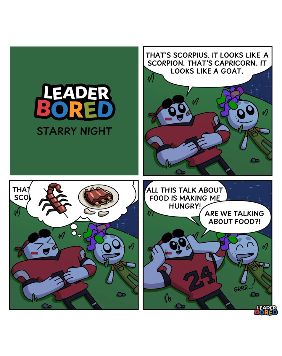 LeaderBoredGG's tweet image. We admit it, we've been watching Delicious Dungeon.   But I guess its not too bad if one looks to the heavens and ends up going, "Yum!"
#hungerisreal #StarSignStyle #foodielife #comicart #digitalart