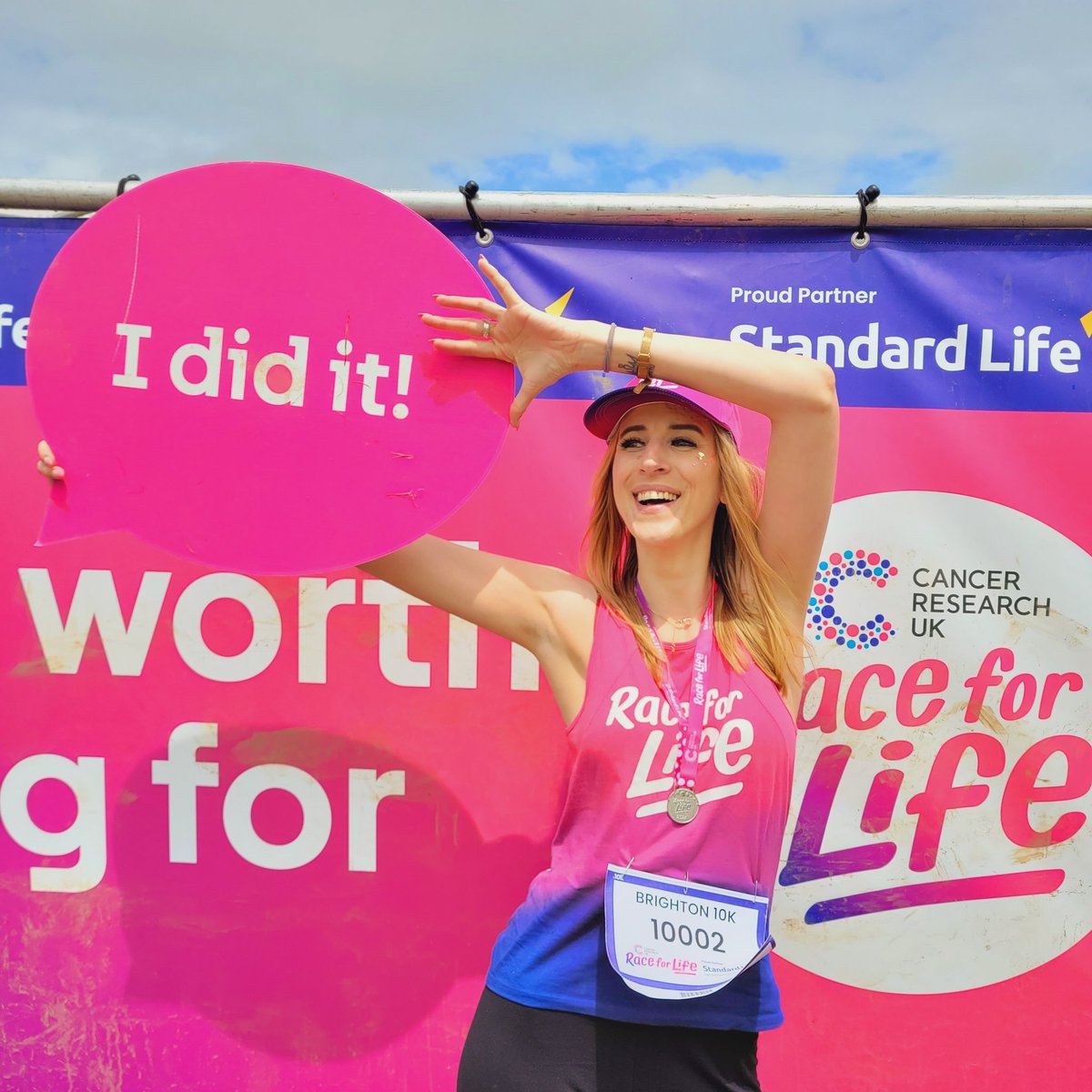 Yesterday 8 months post op today and yesterday I finished off the 10k for <a href="/raceforlife/">Race for Life</a> raising £2179 in total 

Amazing day! Cancer will never dim my light 🎗👊