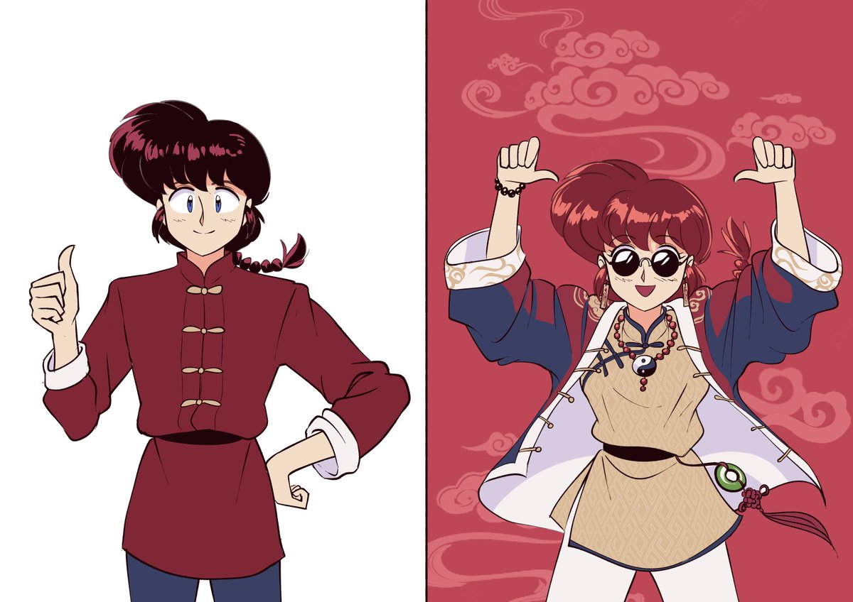 CSarracenian's tweet photo. I've recently seen a few Ranma fanarts where they look like this now and its great. https://t.co/VGEWrbIHFR