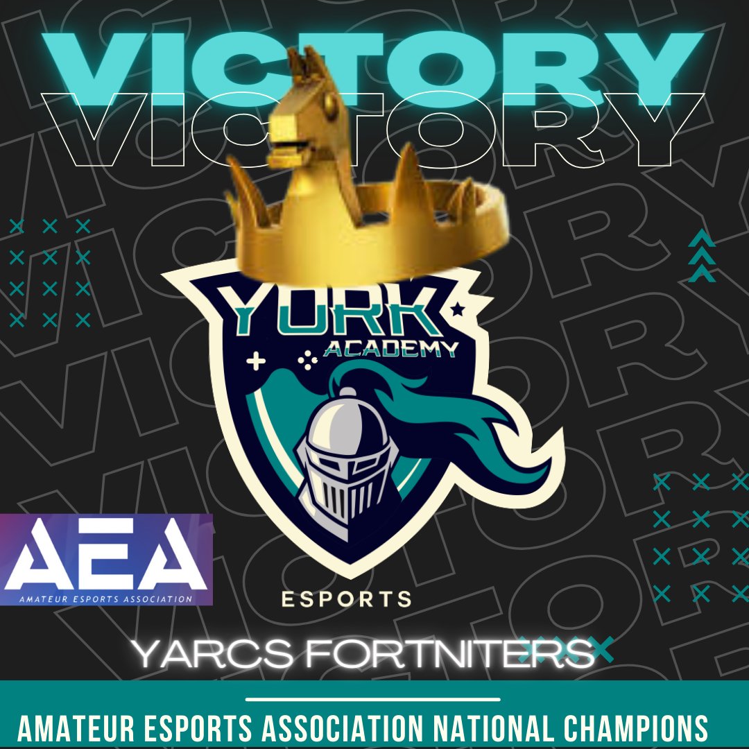 Proud to announce that YARCS Esports has a National Championship team! We won the Amateur Esports Association National tournament by 4 points! YARCS Fortniters consisting of Jermaine and Michael had a dominating Game 5 with 15 kills and a Victory Royale (1st place).