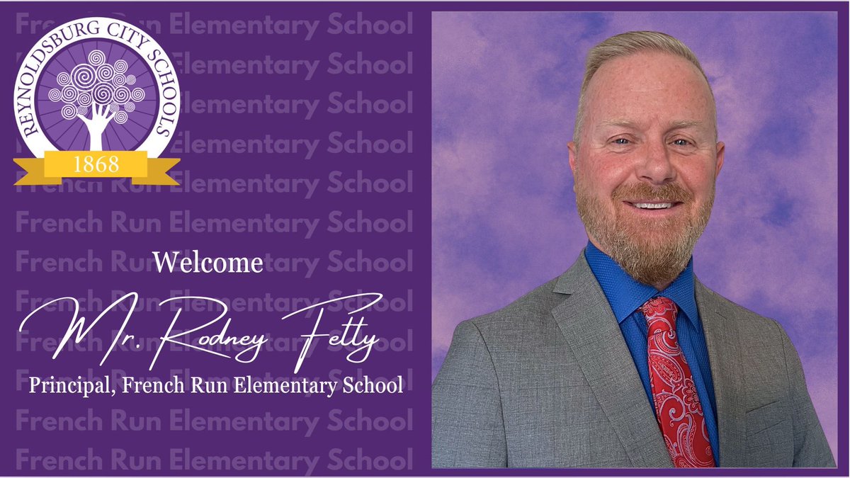 Reynoldsburg City Schools would like to welcome Mr.Rodney Fetty as the new Principal of French RunElementary School.
<a href="/ReynSchools/">Reynoldsburg City Schools</a>