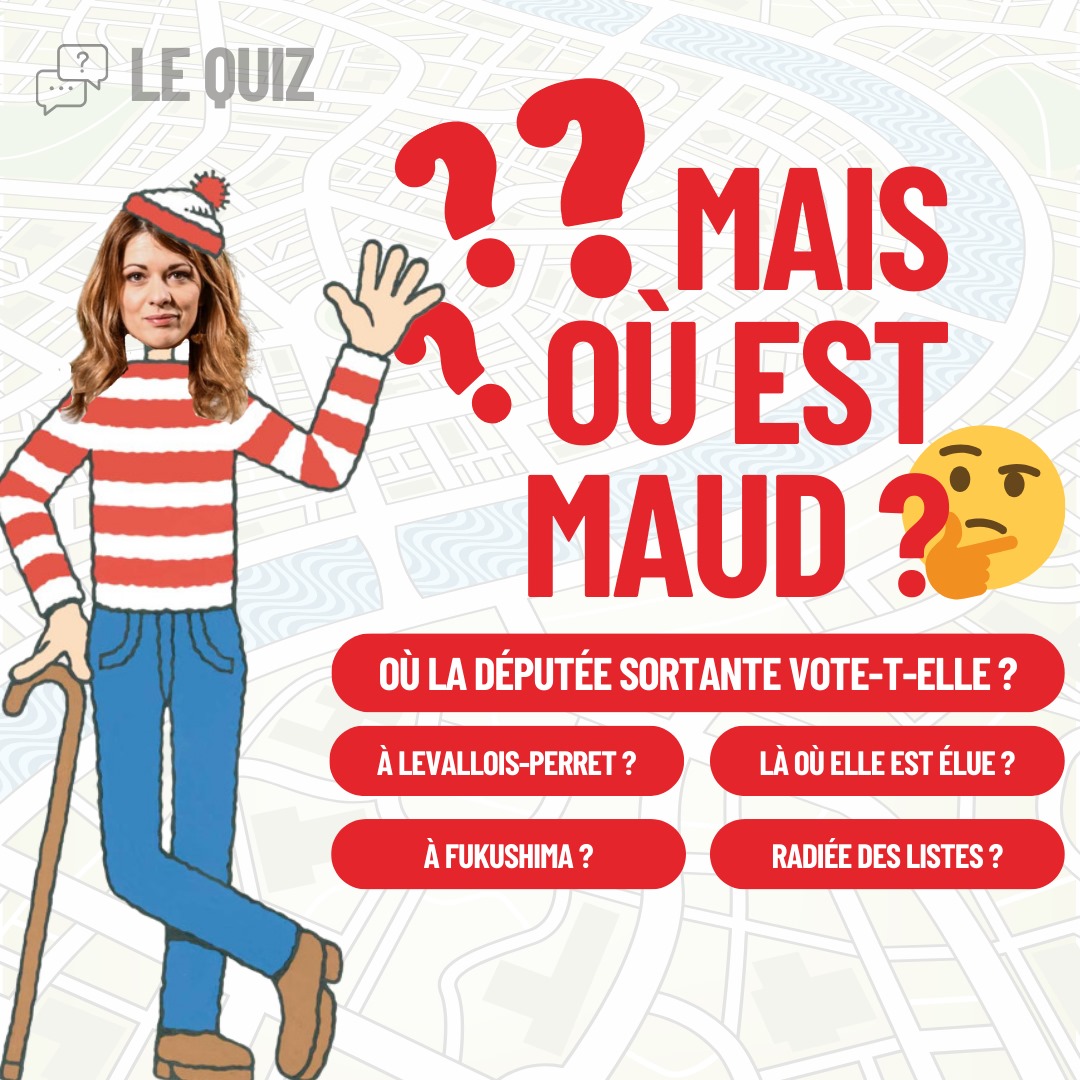 indianaspark_'s tweet photo. @MaudBregeon À défaut d'avoir une réponse claire sur son positionnement dans l'échiquier politique, est-ce que "notre" députée sortante peut répondre à ce quiz vu qu'elle est supposée défendre l'intérêt des villes de notre circonscription ? https://t.co/cigjt77uXy