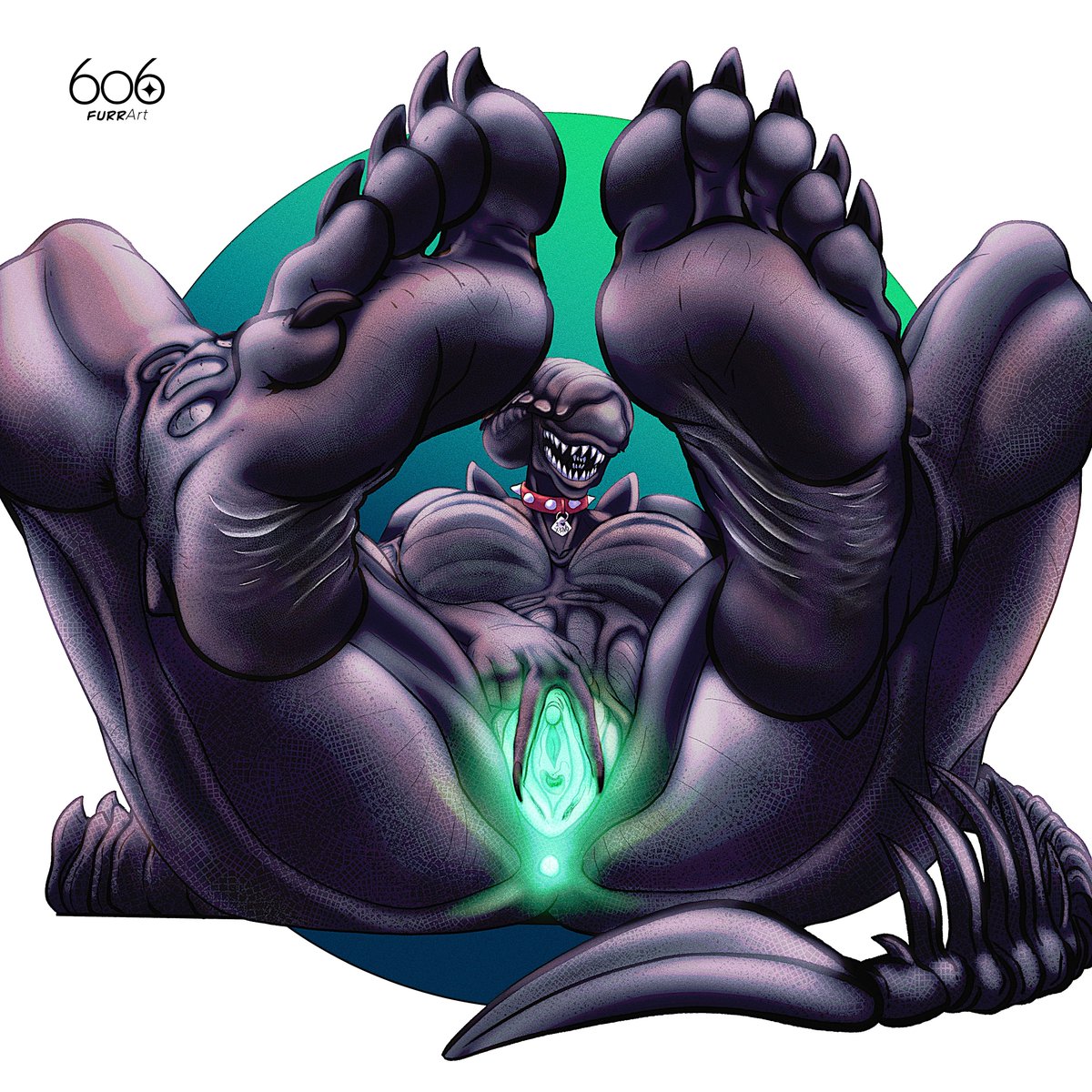 6o6Paws's tweet photo. My part of an Art trade with @X3noLov3r !
Hope u guys love Xeno feet cos i do! :>
#footfetishart #alienfeet #arttrade https://t.co/fajP9WOe2P