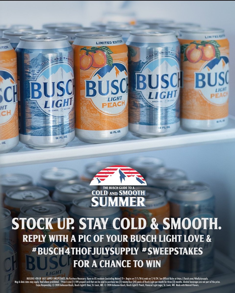 tiffprl1's tweet photo. @BuschBeer #Busch4thofJulySupply #Sweepstakes https://t.co/1ynnOclYXf