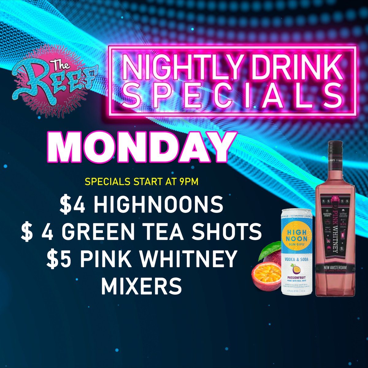 TheReefWD's tweet photo. Join us tonight at 9 p.m. and enjoy these great drink specials!
#thereefnightclub #drinkspecials #wisconsindells #wisconsin https://t.co/kzfHytALiz