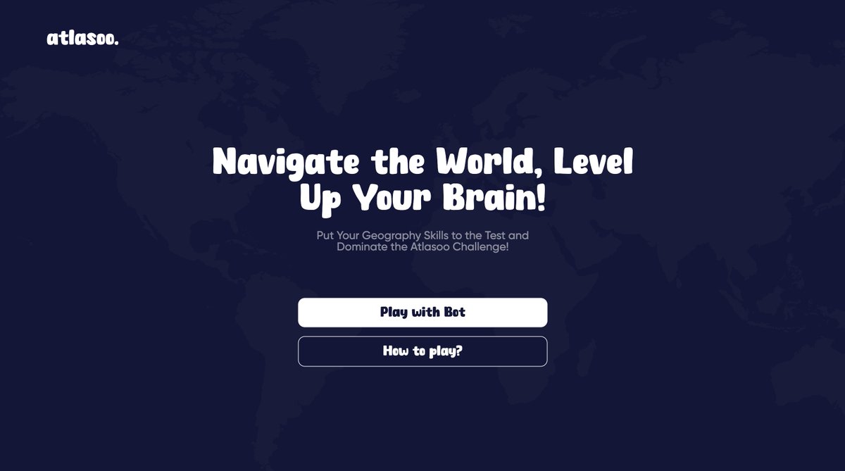Gautam Arora (@gautamarora24) on Twitter photo I just built a toy version of my fun word game called Atlasoo 🤓 It's a fun geography trivia game that I am sure you'll love playing.
Can't wait to add more cool features and improve the UI/UX of the website🚀. Let me know what you think.
cc <a href="/_buildspace/">buildspace</a> and <a href="/_nightsweekends/">nights & weekends</a>! I just built a toy version of my fun word game called Atlasoo 🤓 It's a fun geography trivia game that I am sure you'll love playing.
Can't wait to add more cool features and improve the UI/UX of the website🚀. Let me know what you think.
cc <a href="/_buildspace/">buildspace</a> and <a href="/_nightsweekends/">nights & weekends</a>!