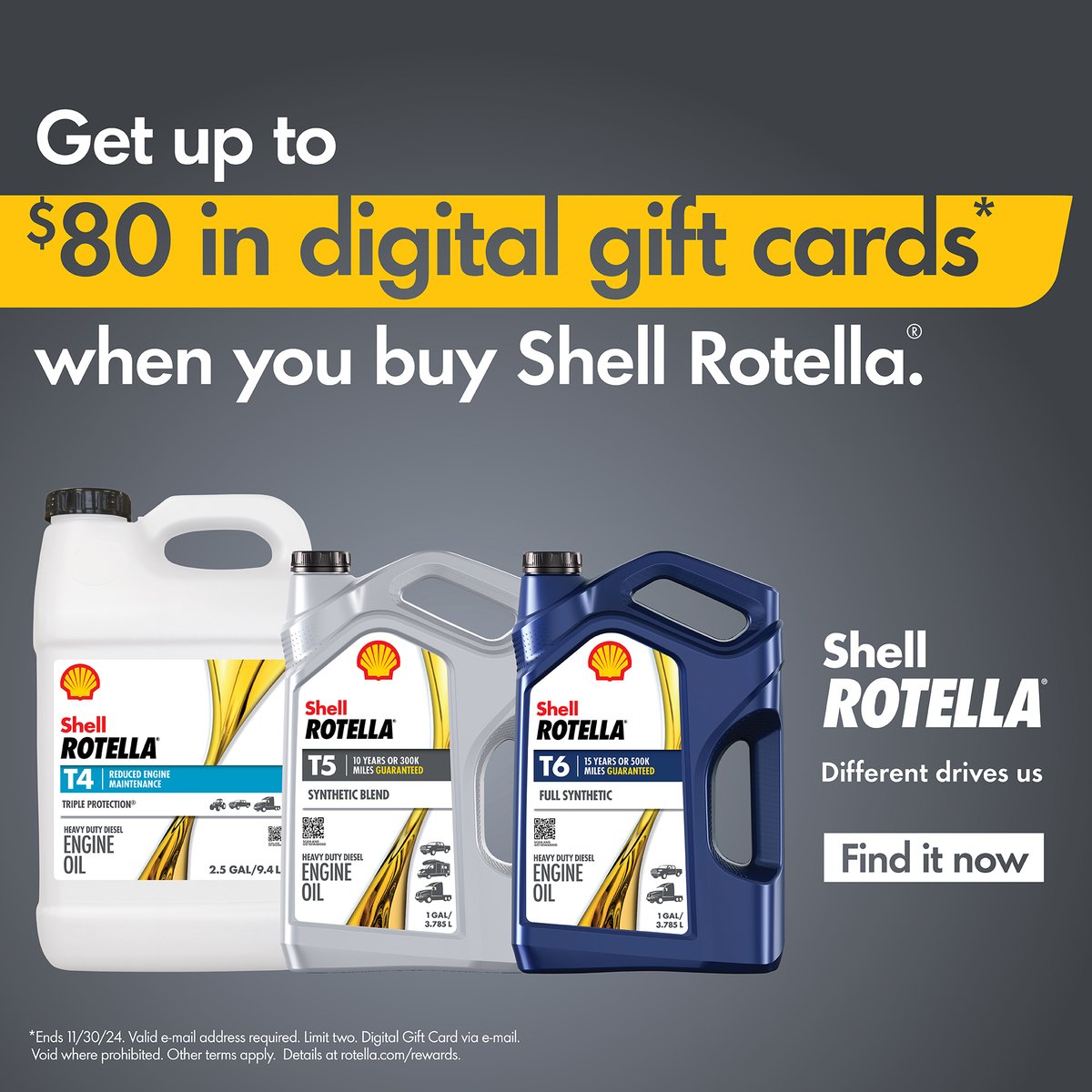 ShellRotella's tweet image. Breaking News 🚨 You can now get up to $80 in digital gift cards* when you buy #ShellRotella 

*Ends 11/30/24. Valid e-mail address required. Limit two (2). Digital Gift Card via e-mail. Void where prohibited. Other terms apply. Details at rotella.com/rewards.