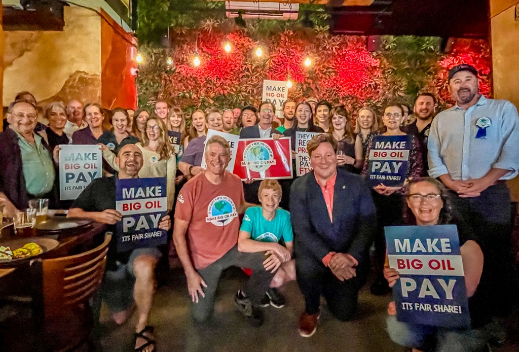 The Climate Superfund Act takes effect today! We celebrated with our staff &amp; allies last week at Positive Pie in Montpelier, where catastrophic flooding this time last year wreaked havoc. Read more about the ongoing recovery and Climate Superfund Act: drilled.media/news/Vermont