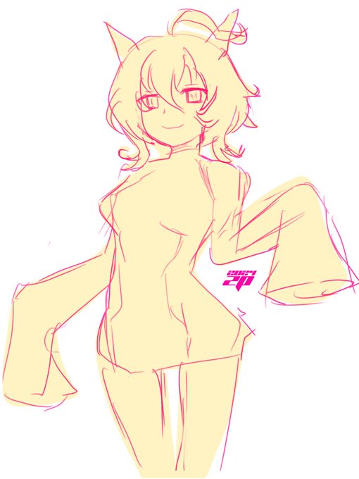 ○○式を着てるっぽいタキオン ラフ 