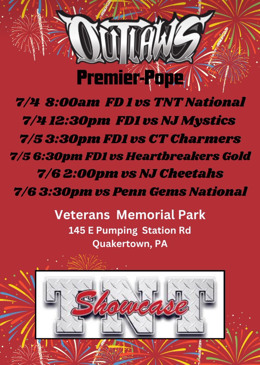 Summer McCaw (@summermccaw06) on Twitter photo Heading to PA this weekend for the TNT Showcase!
Come out and watch!
<a href="/LeeUSoftball/">Lee Univ Softball</a> <a href="/Em_Russell/">Emily Russell</a> <a href="/BelmontSoftball/">Belmont Softball</a> <a href="/CoachKnerem/">Emlyn Knerem</a> <a href="/AshlandUSball/">Ashland University Softball</a> <a href="/CoachJLPrice/">Jackie Price</a> <a href="/WalshUSoftball/">Walsh Softball</a> <a href="/kwoolf42/">Katie Woolf-Connell</a> Heading to PA this weekend for the TNT Showcase!
Come out and watch!
<a href="/LeeUSoftball/">Lee Univ Softball</a> <a href="/Em_Russell/">Emily Russell</a> <a href="/BelmontSoftball/">Belmont Softball</a> <a href="/CoachKnerem/">Emlyn Knerem</a> <a href="/AshlandUSball/">Ashland University Softball</a> <a href="/CoachJLPrice/">Jackie Price</a> <a href="/WalshUSoftball/">Walsh Softball</a> <a href="/kwoolf42/">Katie Woolf-Connell</a>