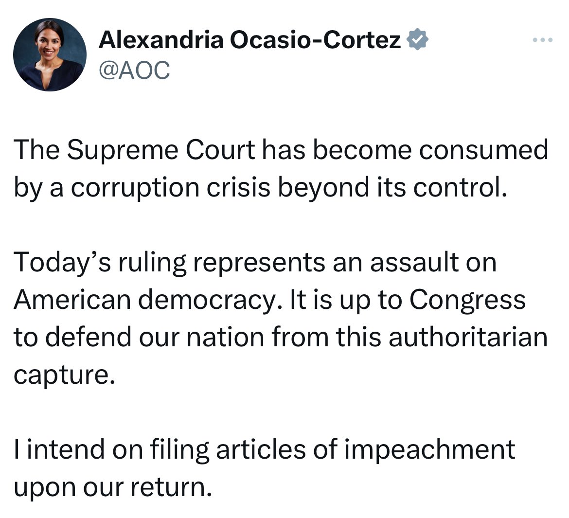 JDCocchiarella's tweet photo. Six Supreme Court justices lied under oath when they said they wouldn’t overturn roe.

Six Supreme Court justices broke their oath of office by choosing Trump over the constitution.

Articles of impeachment for all six. https://t.co/v36pEGRqZX