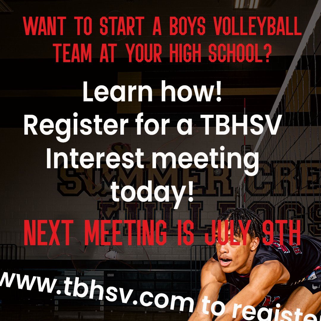 If you've got questions about boys high school volleyball in Texas, at TBHSV we've got answers! 

Join us for one of our  interest meetings. Register at tbhsv.com today!

#growthegame #volleyball #boysvolleyball