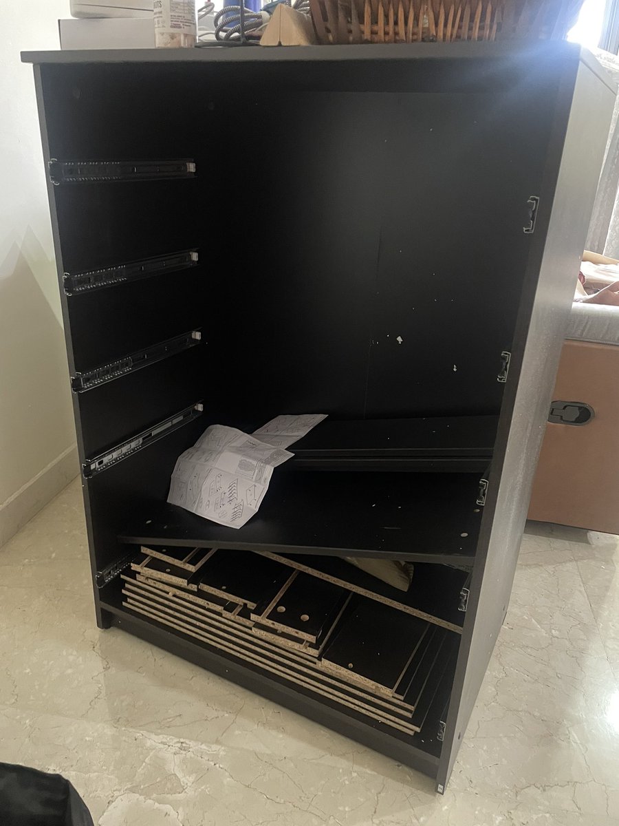 AjithMathewV's tweet photo. @samrat_kapoor @Pepperfry @PepperfryC They really dont understand your frustration.. Look at the furniture they delivered and installed at my house. This has been sitting in my house like this for over a month now https://t.co/9Aom0lVp3D