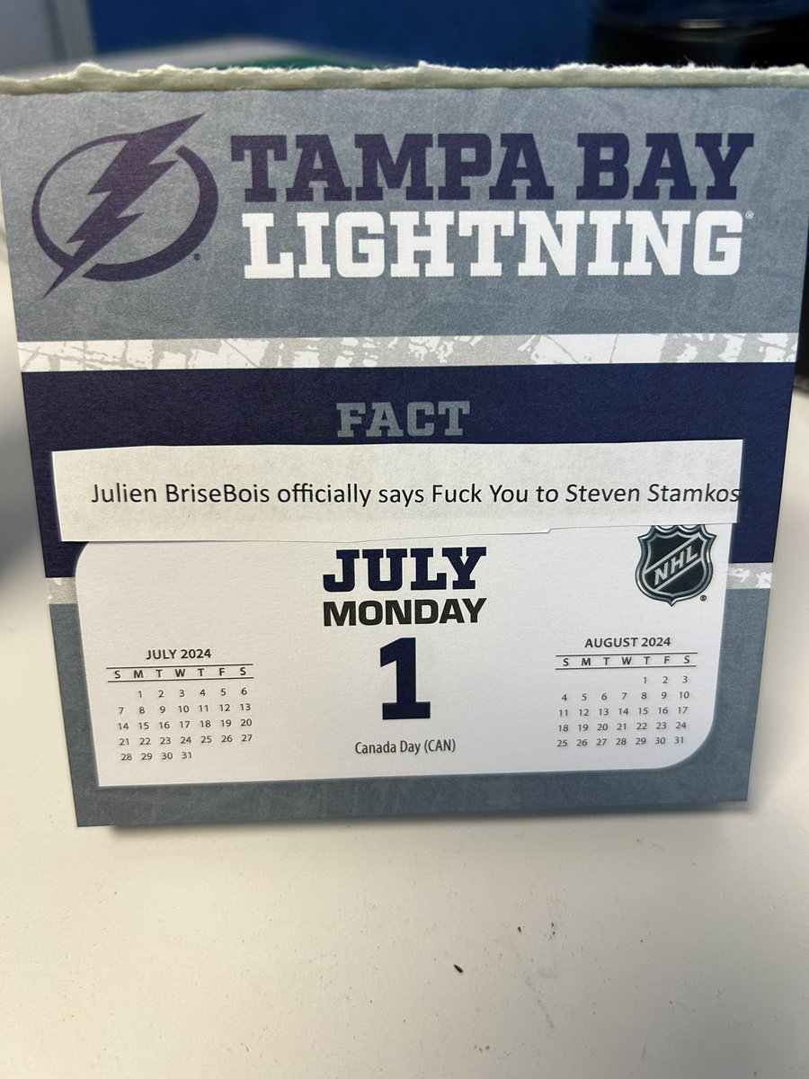 ifstonefan's tweet photo. Just finished editing my #GoBolts desk calendar at work…
#FireJBB https://t.co/eQI75t4iGG